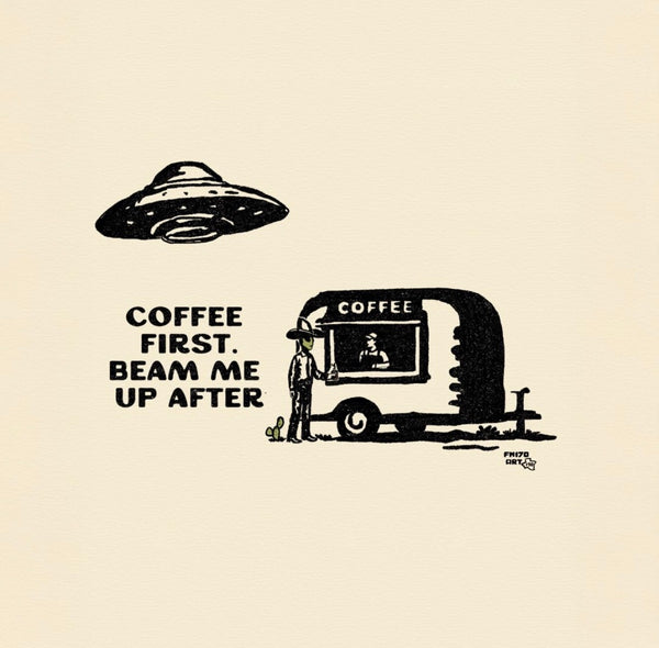 Coffee first: Alien print