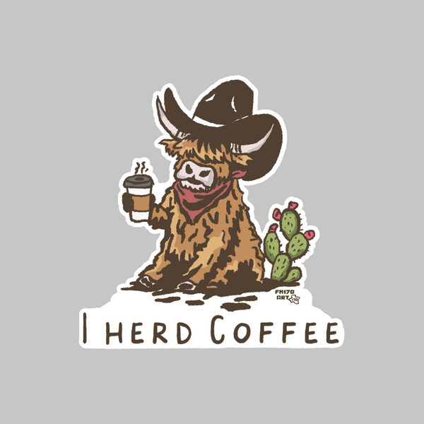 I Herd Coffee sticker