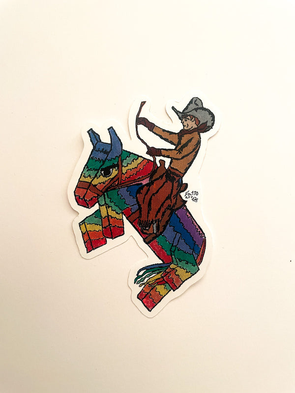 Bucking Piñata Sticker