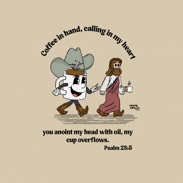 Coffee in hand, calling in my heart Print
