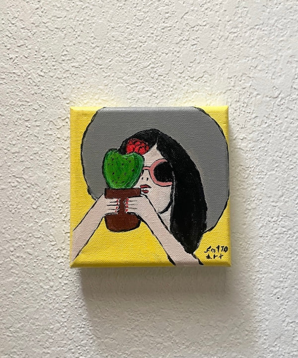Chica holding Prickly Pear #1