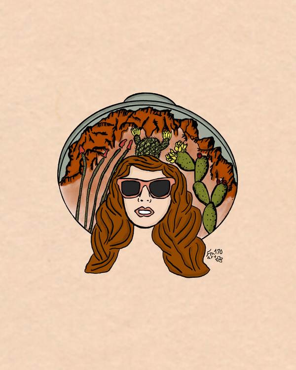 Desert Hat Print