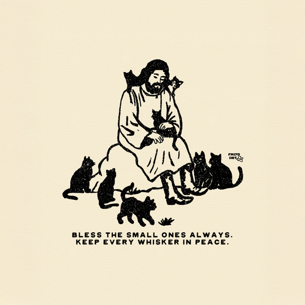 Jesus: blessings to cats print