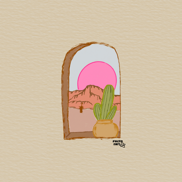 Pink Sun Print