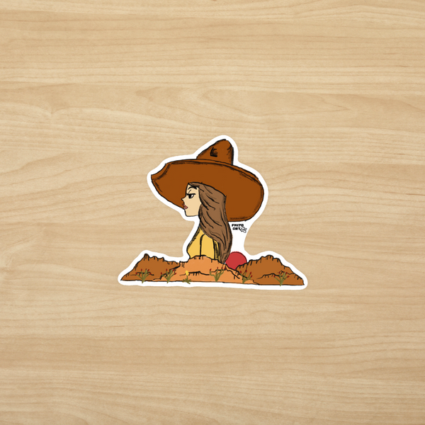 Cowgirl: Mountains in the Horizon sitcker