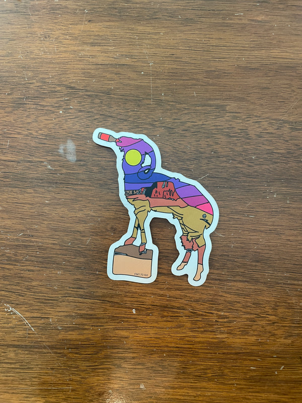 Goat Drinking:Lajitas Mesa sticker