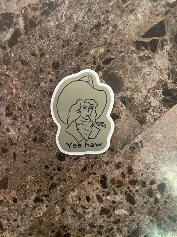 Yeehaw Cowgirl Sticker