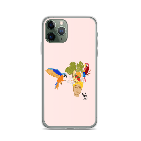 Fruit Hat and Parrots Clear Case for iPhone®