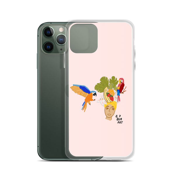 Fruit Hat and Parrots Clear Case for iPhone®