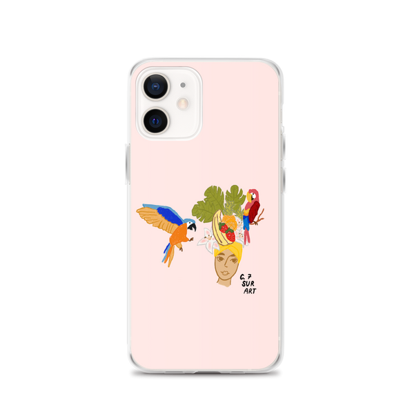 Fruit Hat and Parrots Clear Case for iPhone®