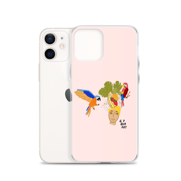 Fruit Hat and Parrots Clear Case for iPhone®
