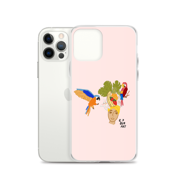 Fruit Hat and Parrots Clear Case for iPhone®