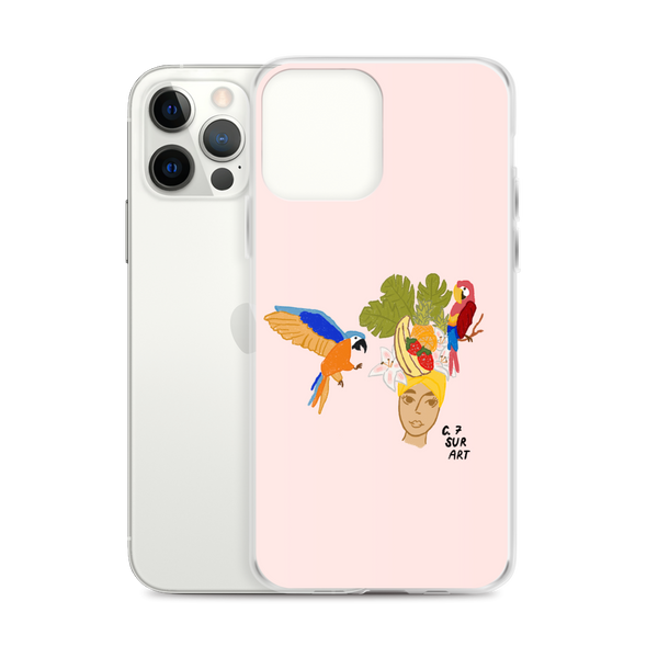 Fruit Hat and Parrots Clear Case for iPhone®