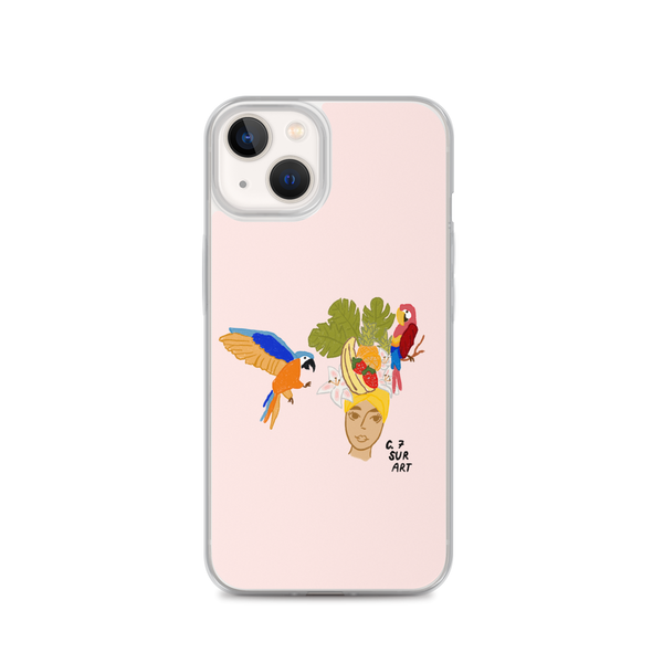 Fruit Hat and Parrots Clear Case for iPhone®