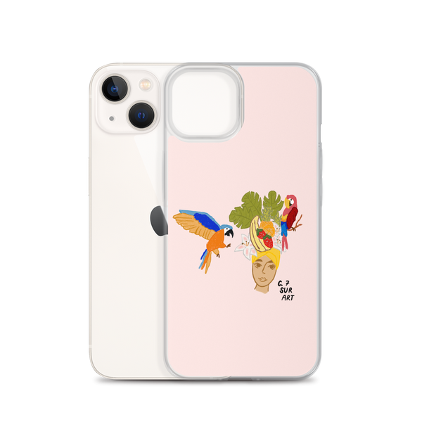 Fruit Hat and Parrots Clear Case for iPhone®