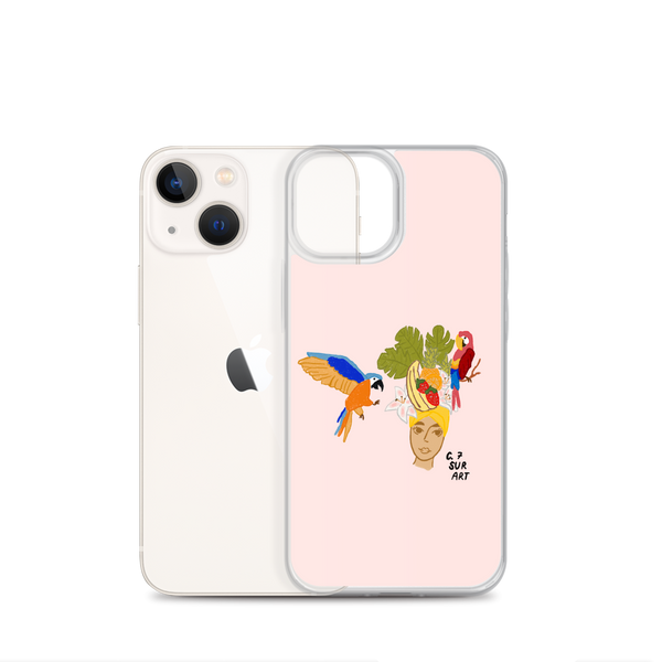Fruit Hat and Parrots Clear Case for iPhone®