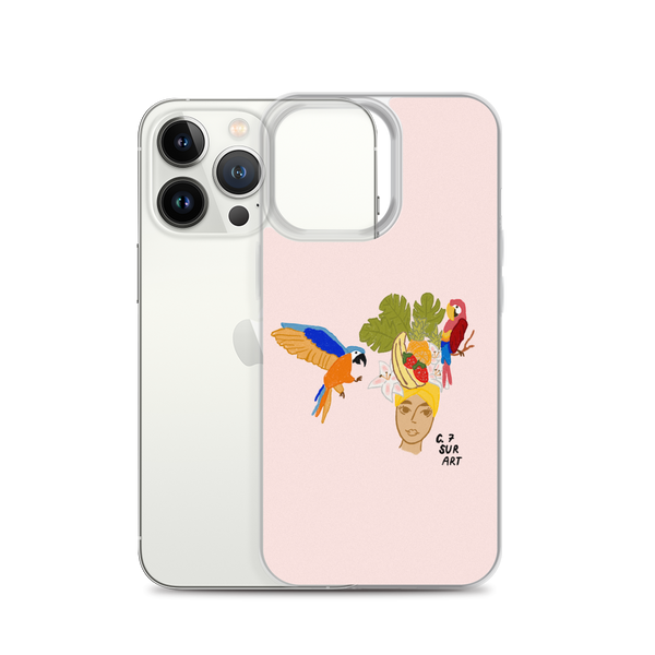 Fruit Hat and Parrots Clear Case for iPhone®