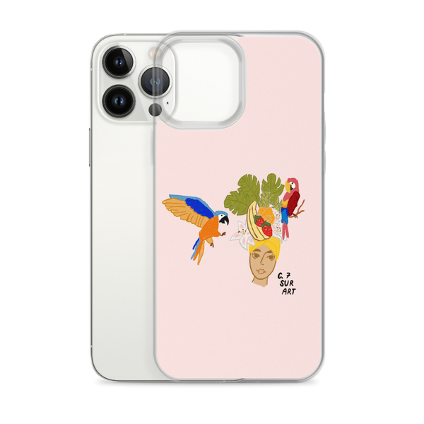 Fruit Hat and Parrots Clear Case for iPhone®