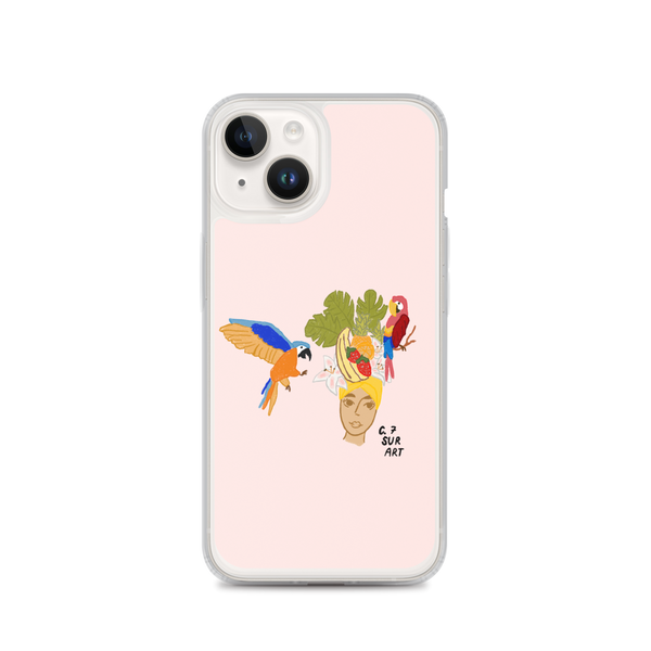 Fruit Hat and Parrots Clear Case for iPhone®