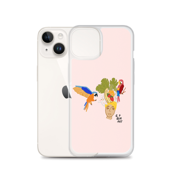 Fruit Hat and Parrots Clear Case for iPhone®