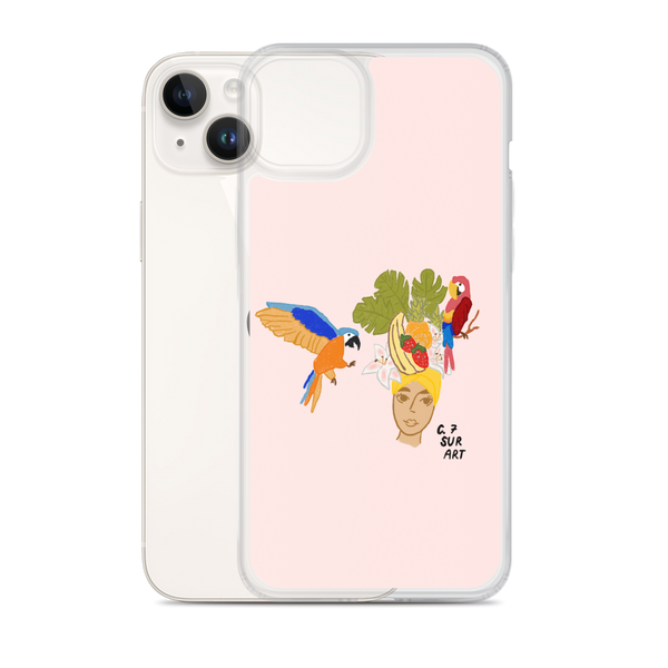 Fruit Hat and Parrots Clear Case for iPhone®