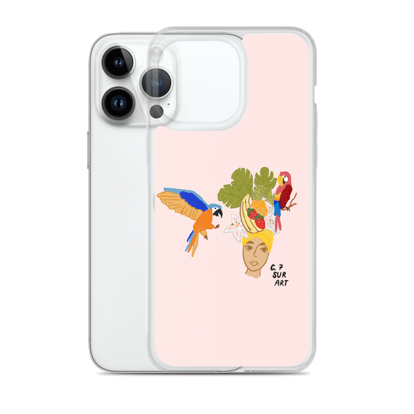 Fruit Hat and Parrots Clear Case for iPhone®