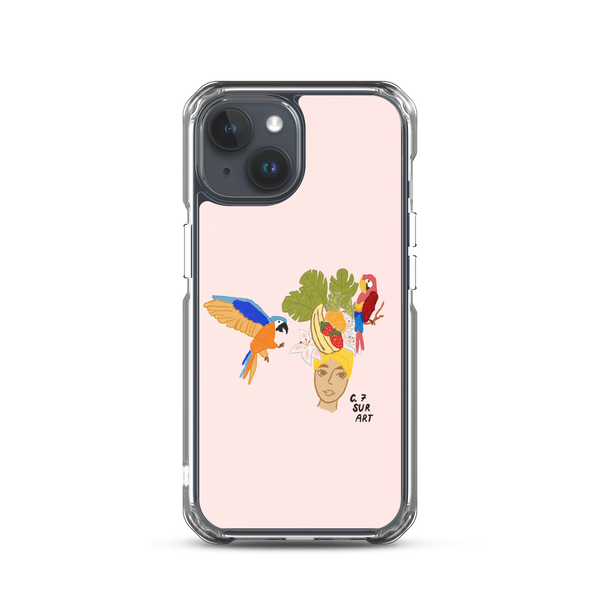 Fruit Hat and Parrots Clear Case for iPhone®