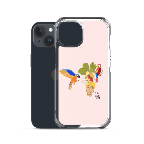 Fruit Hat and Parrots Clear Case for iPhone®