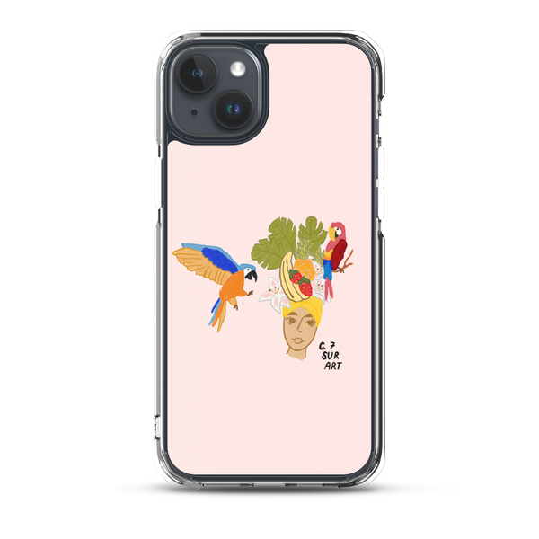 Fruit Hat and Parrots Clear Case for iPhone®