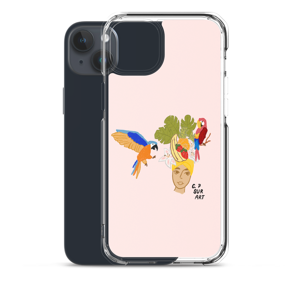 Fruit Hat and Parrots Clear Case for iPhone®