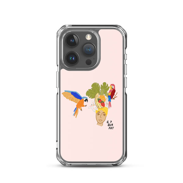 Fruit Hat and Parrots Clear Case for iPhone®