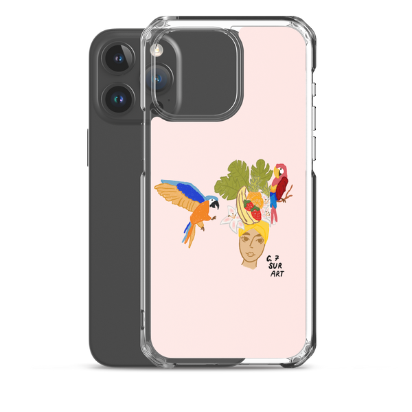 Fruit Hat and Parrots Clear Case for iPhone®