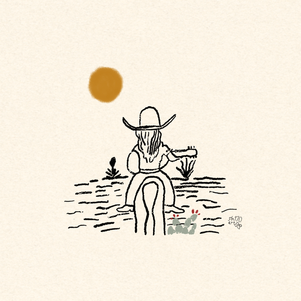 Riding into the Horizon Print