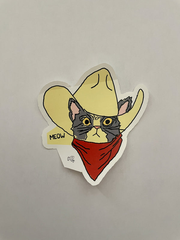 Cowboy Cat Sticker
