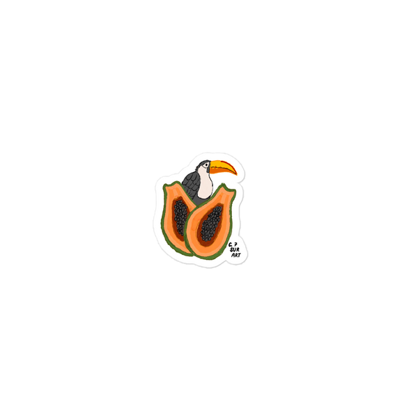 Papaya Toucan Bubble-free stickers