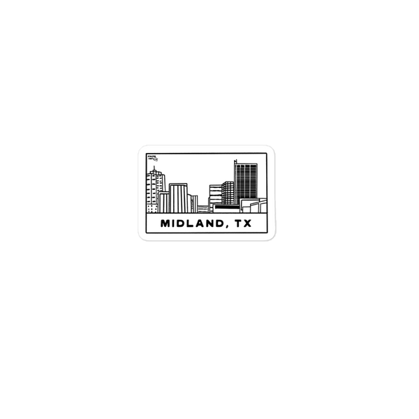 Downtown Midland, TX Bubble-free stickers