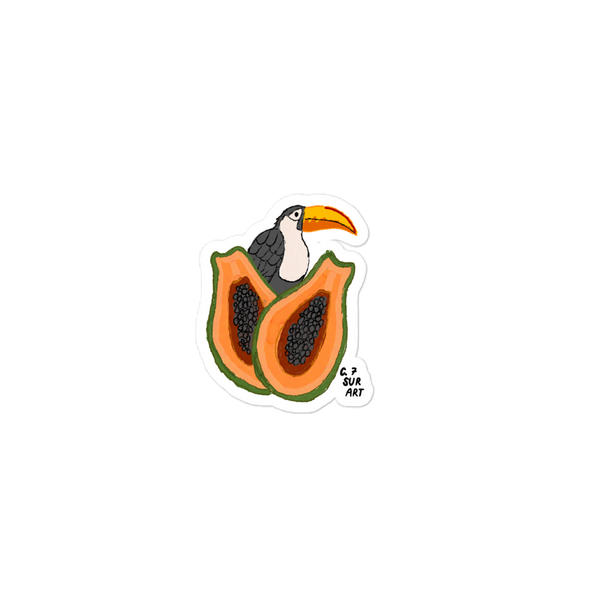 Papaya Toucan Bubble-free stickers