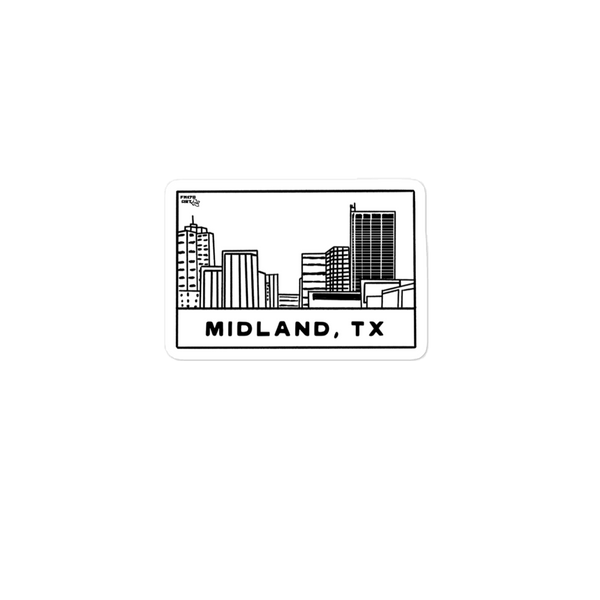 Downtown Midland, TX Bubble-free stickers