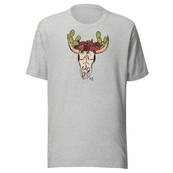 Desert Skull with Roses Unisex t-shirt