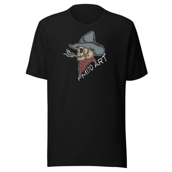 Smoking Skull Cowboy Unisex t-shirt