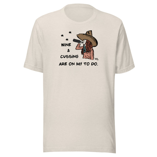 Wine and Cussing Unisex t-shirt
