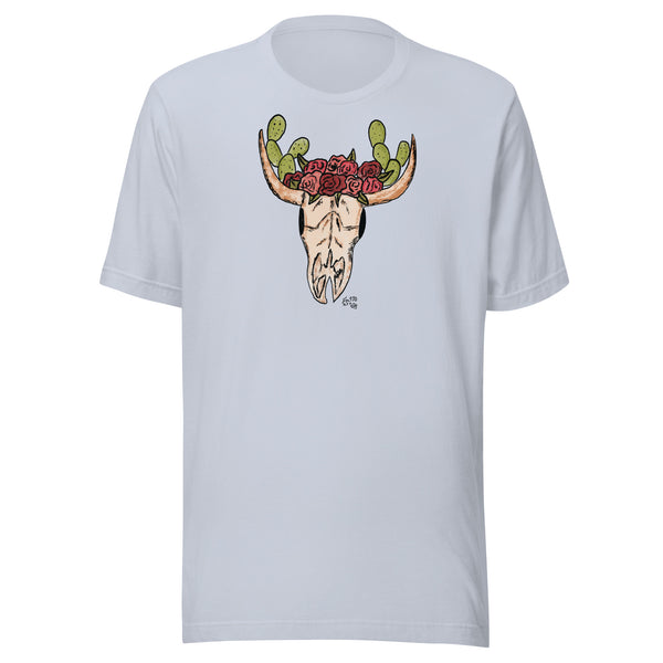 Desert Skull with Roses Unisex t-shirt
