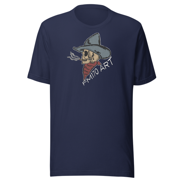 Smoking Skull Cowboy Unisex t-shirt