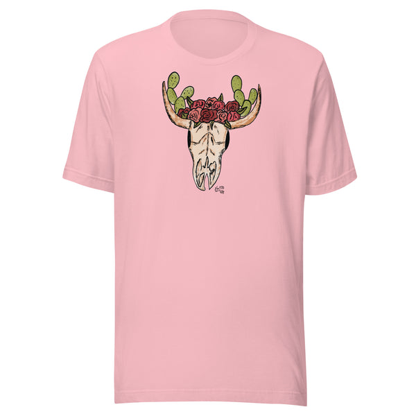 Desert Skull with Roses Unisex t-shirt