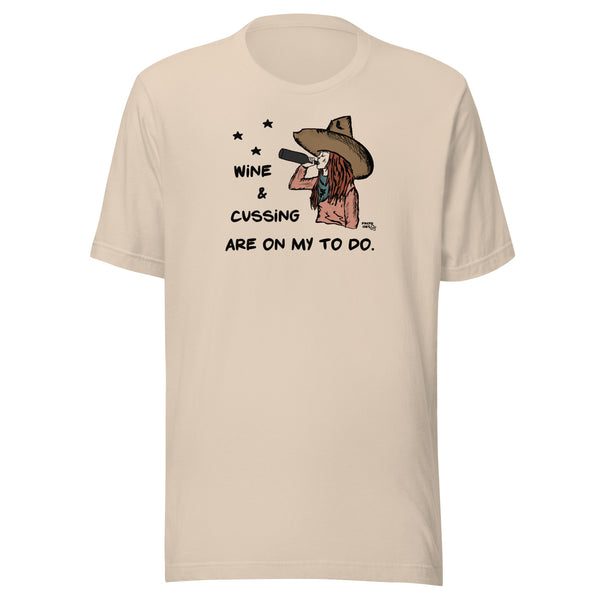 Wine and Cussing Unisex t-shirt