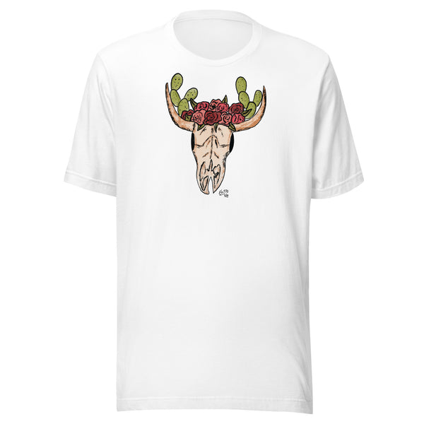 Desert Skull with Roses Unisex t-shirt