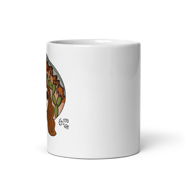 The Desert Hat White glossy mug