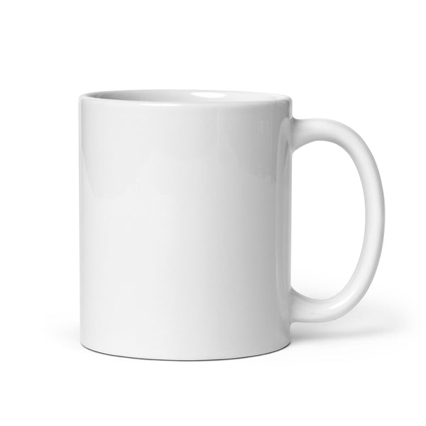 Desert Skull with Ocotillo White glossy mug