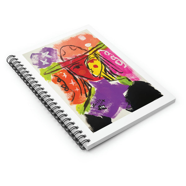 Abstract Cowgirl 1 Spiral Notebook - Ruled Line