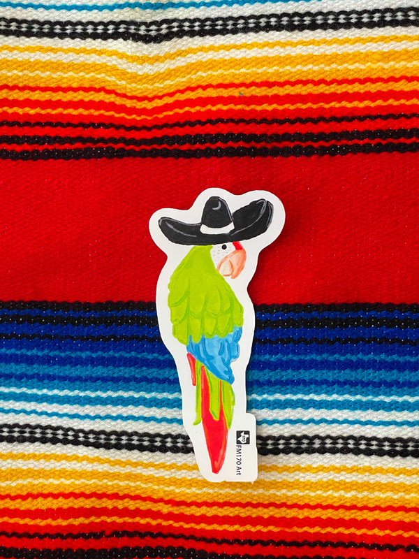 Mariachi Parrot Sticker